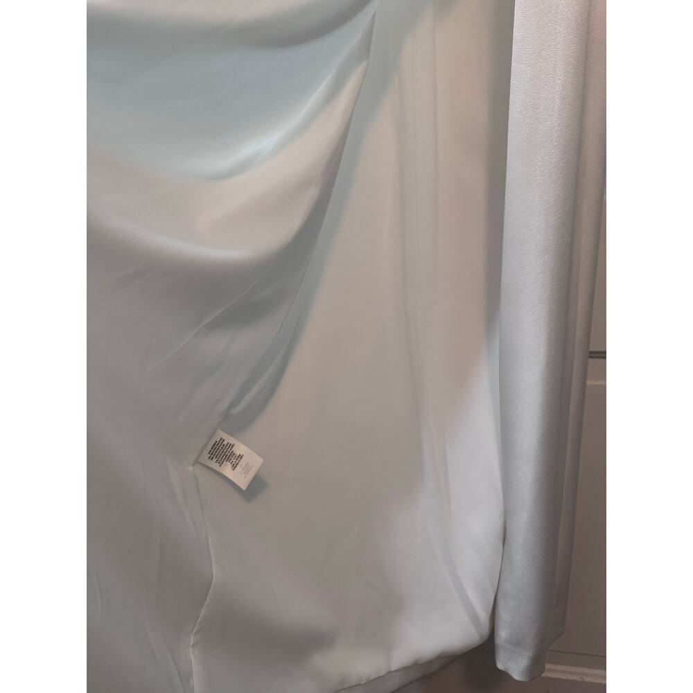 NWT Alice and Olivia Paulette One Shoulder Satin Open Back Gown Size 2 - Picture 12 of 16